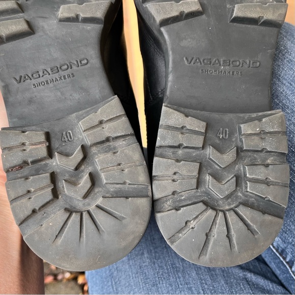 Vagabond Shoemaker Kenova Black Leather Chelsea Chunky Sole Ankle Boot Sz EU 40 - Picture 16 of 16